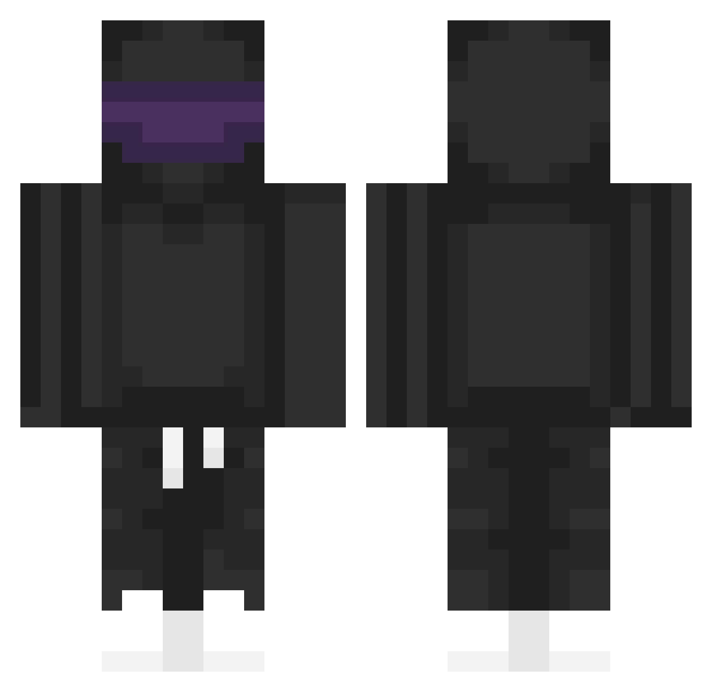 ShezzNightBlue Minecraft skin, front and back view