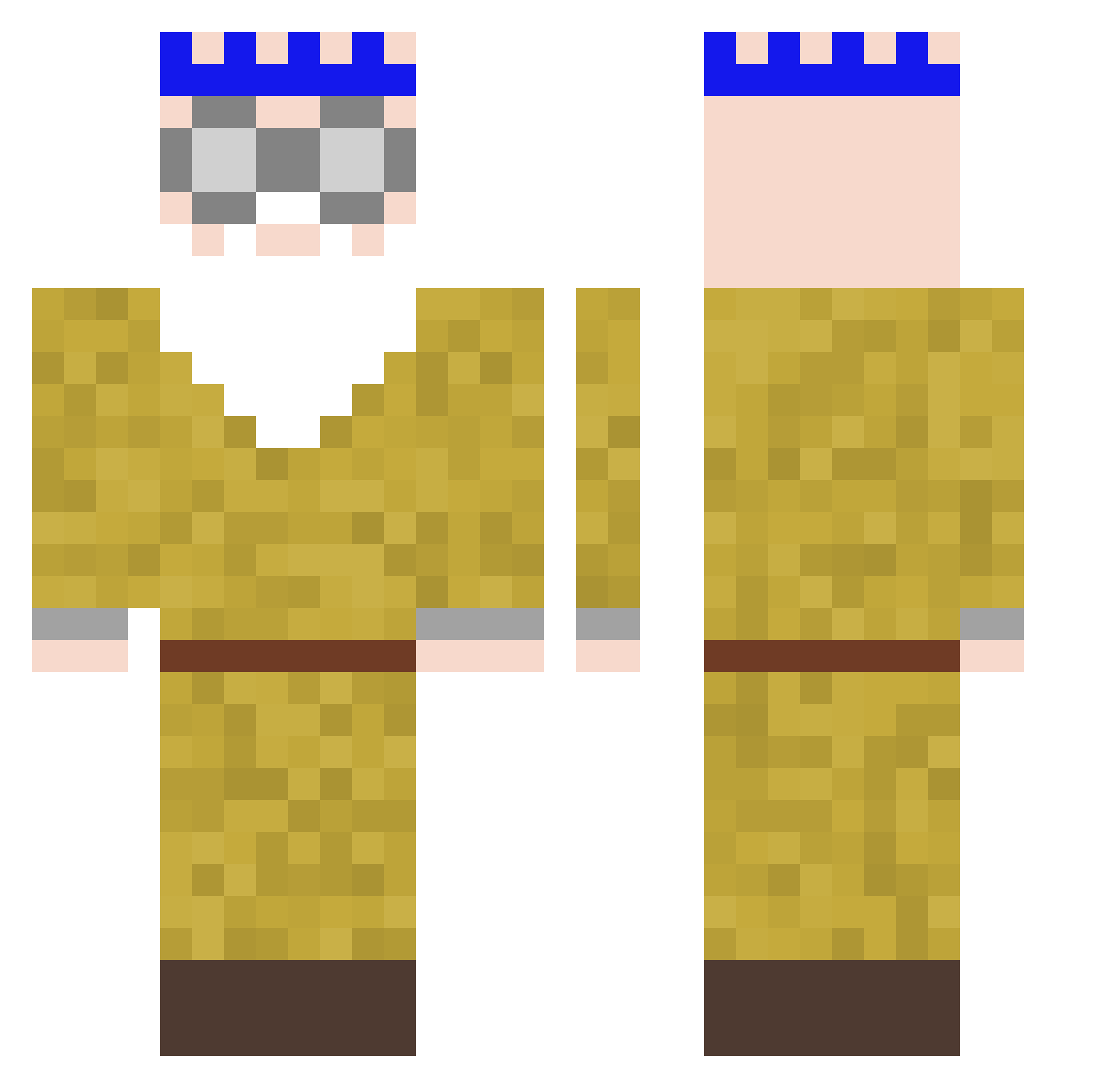 blaiseit Minecraft skin, front and back view