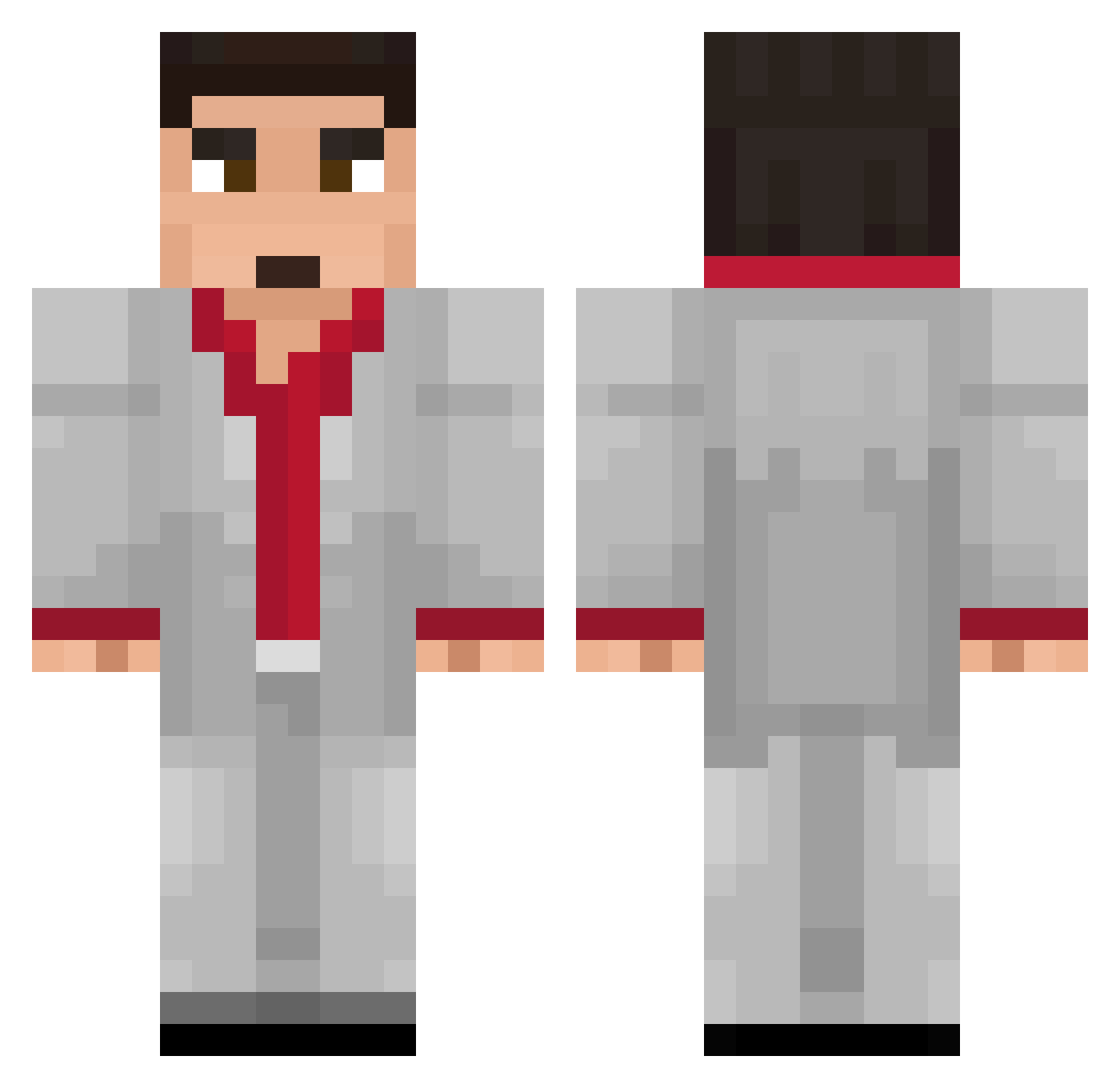 MiniJungle10 Minecraft skin, front and back view