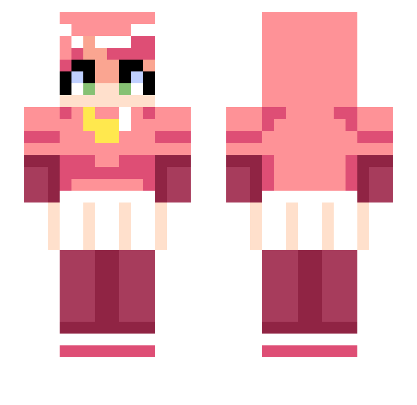 mlikshakemadness Minecraft skin, front and back view