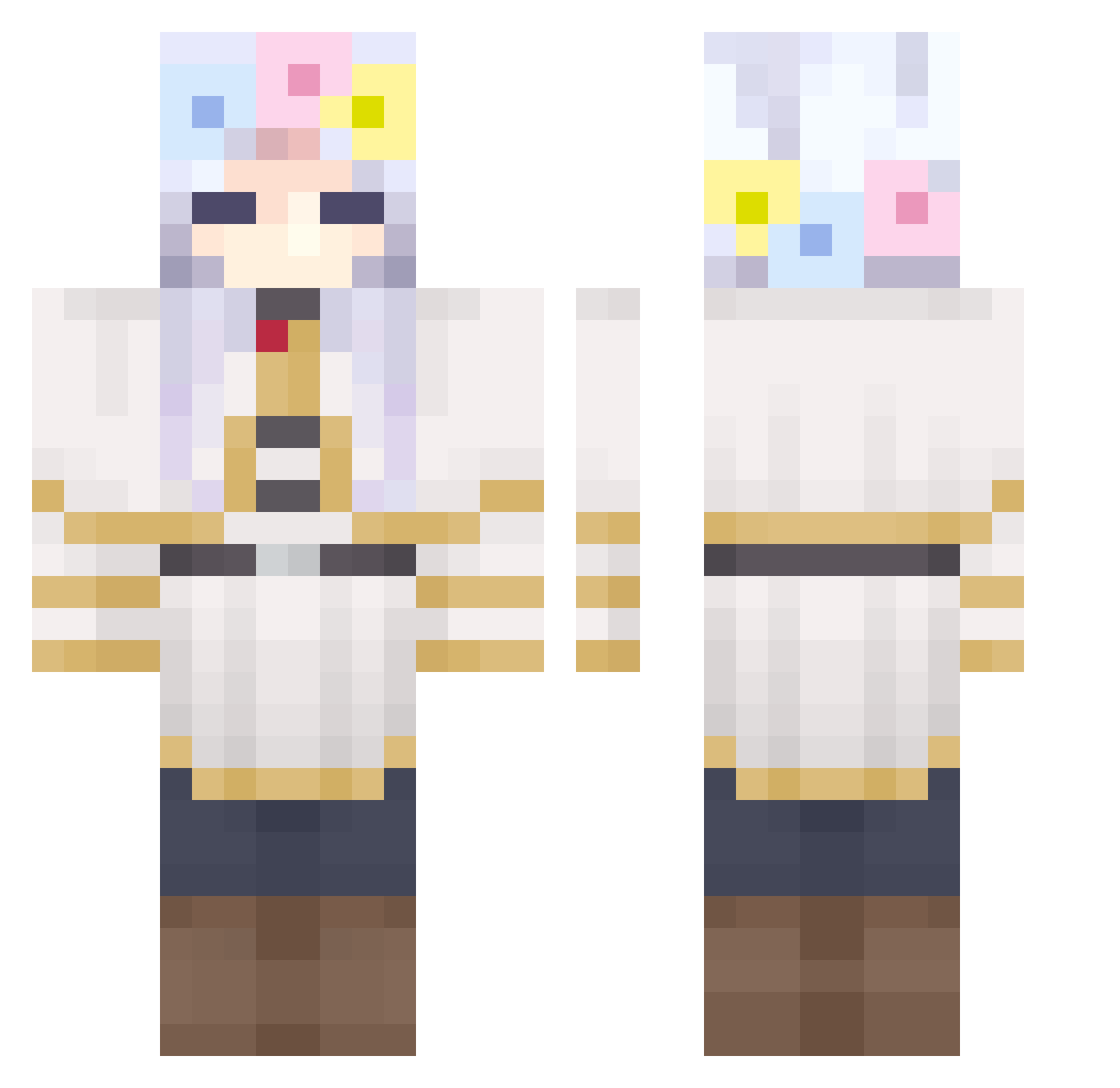 hcl312 Minecraft skin, front and back view