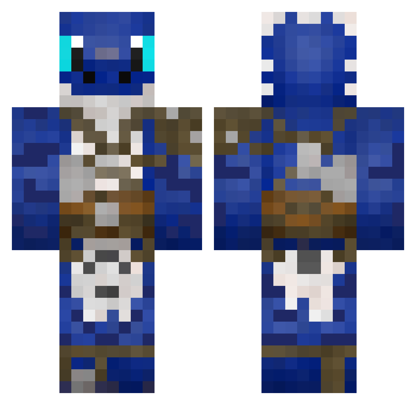 Tre200 Minecraft skin, front and back view