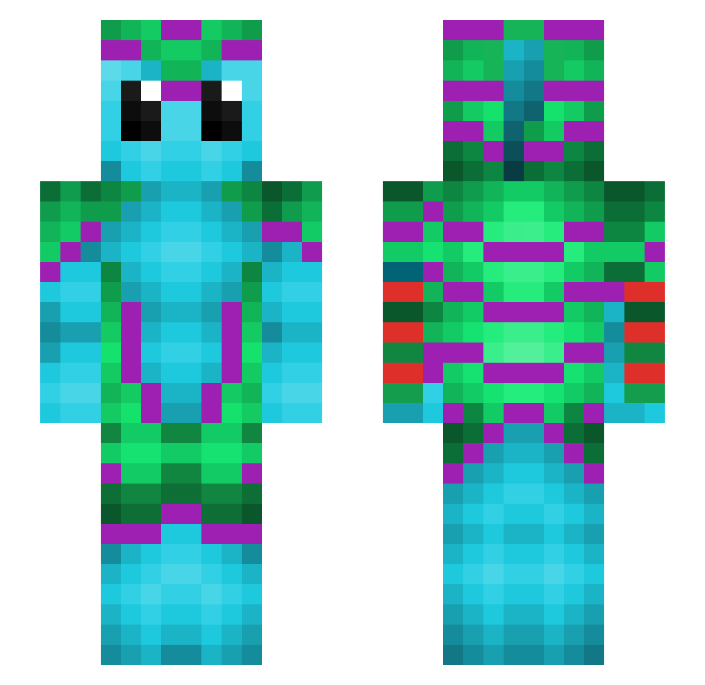 AurumSolis_ Minecraft skin, front and back view