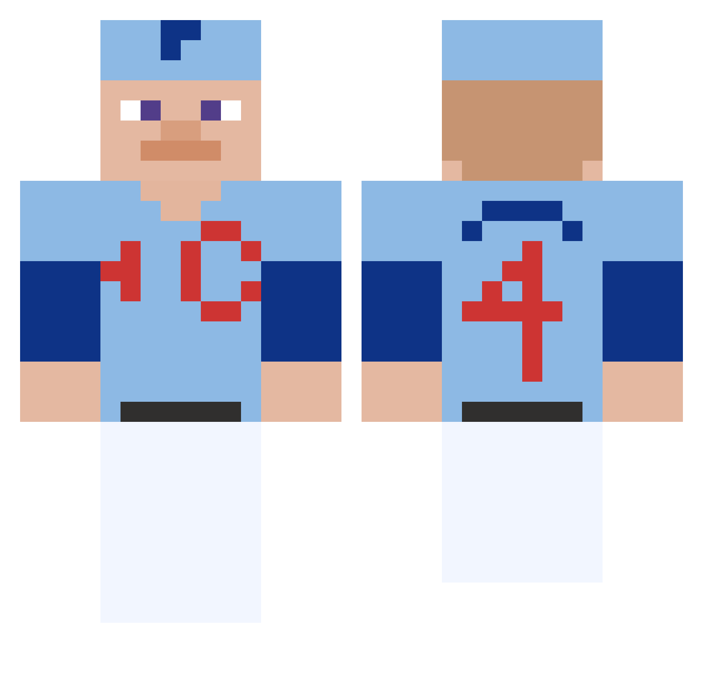 SmalletteCor10 Minecraft skin, front and back view