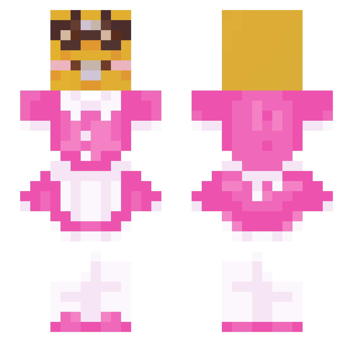 GoldTitanium4028 Minecraft skin, front and back view
