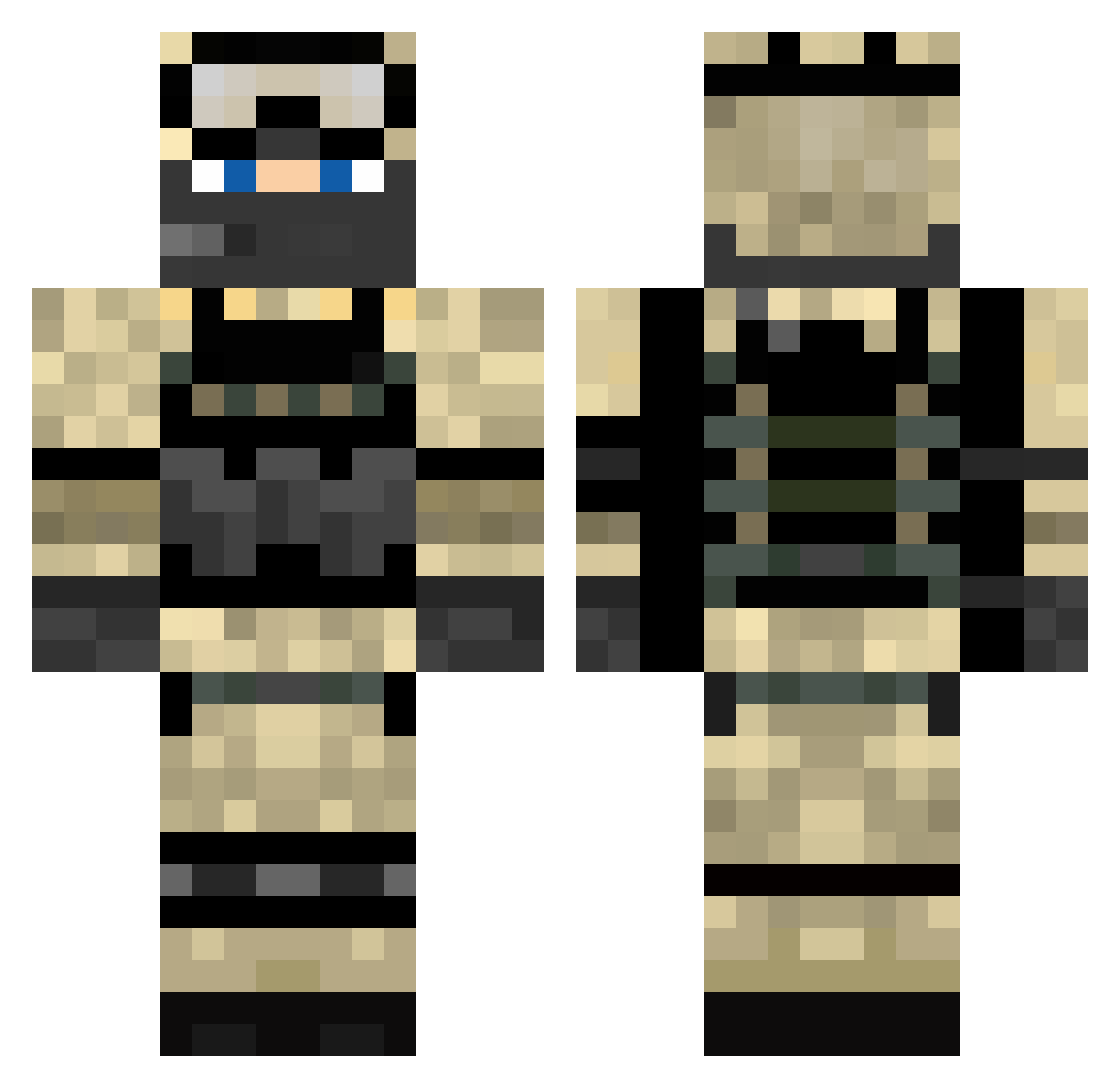 BARKSALOT Minecraft skin, front and back view