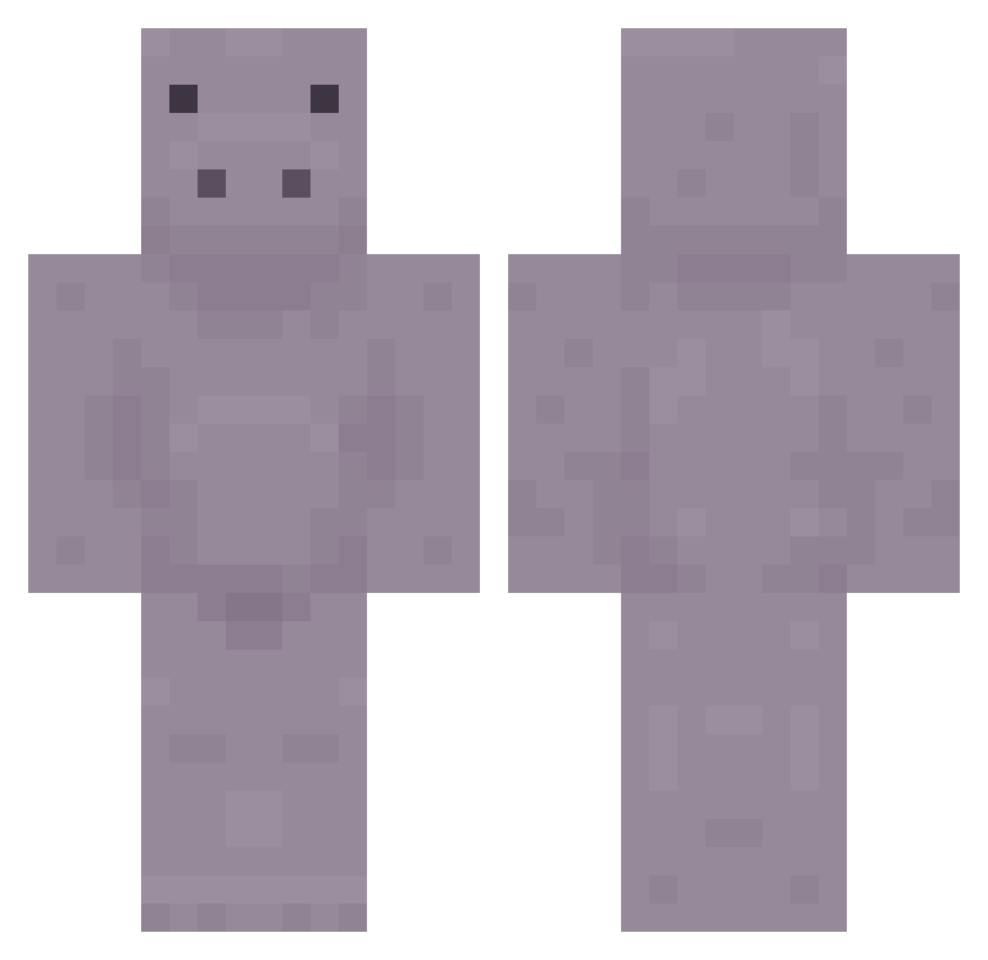 Hippo0302 Minecraft skin, front and back view