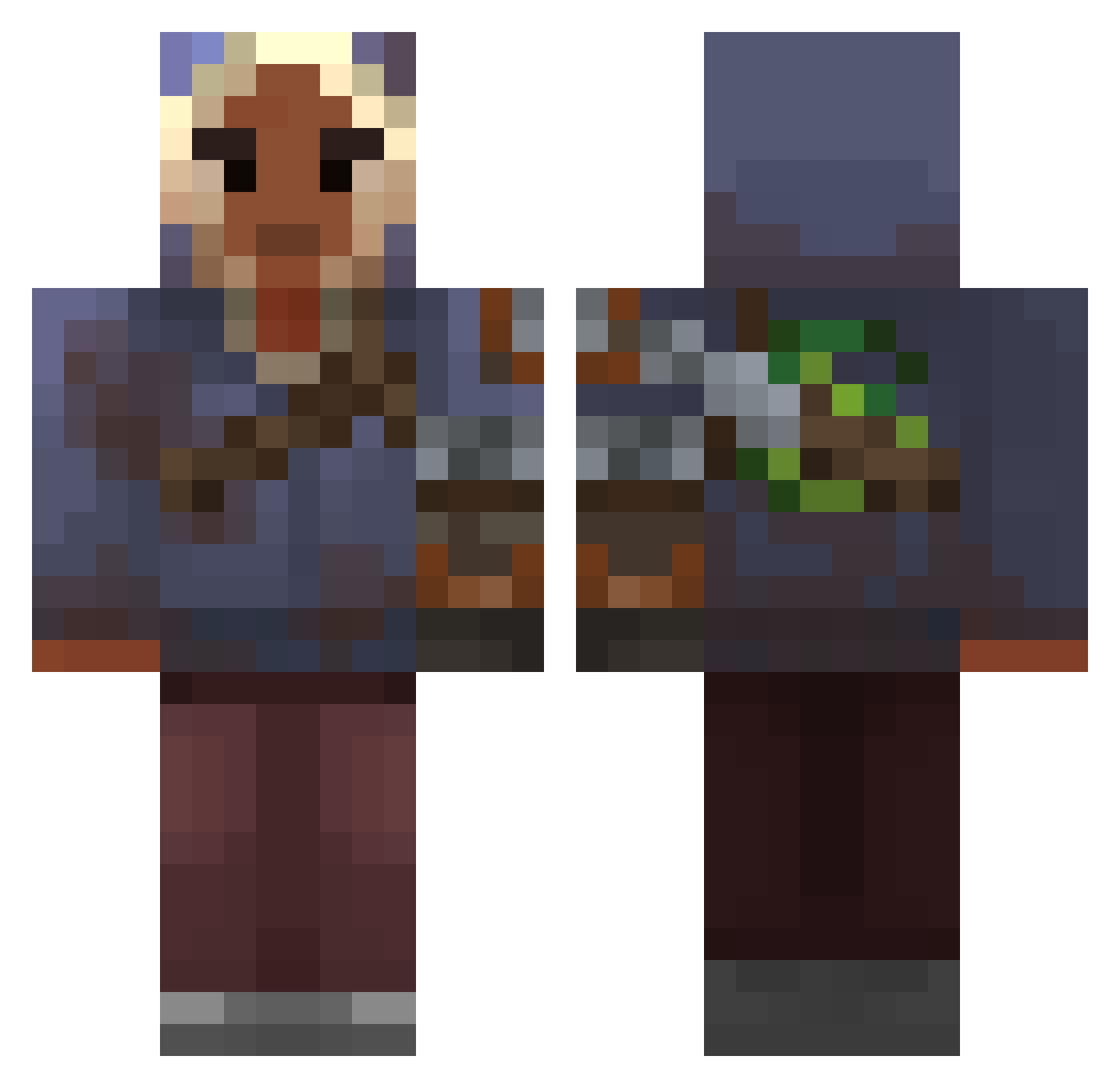 X_Troyz_X Minecraft skin, front and back view