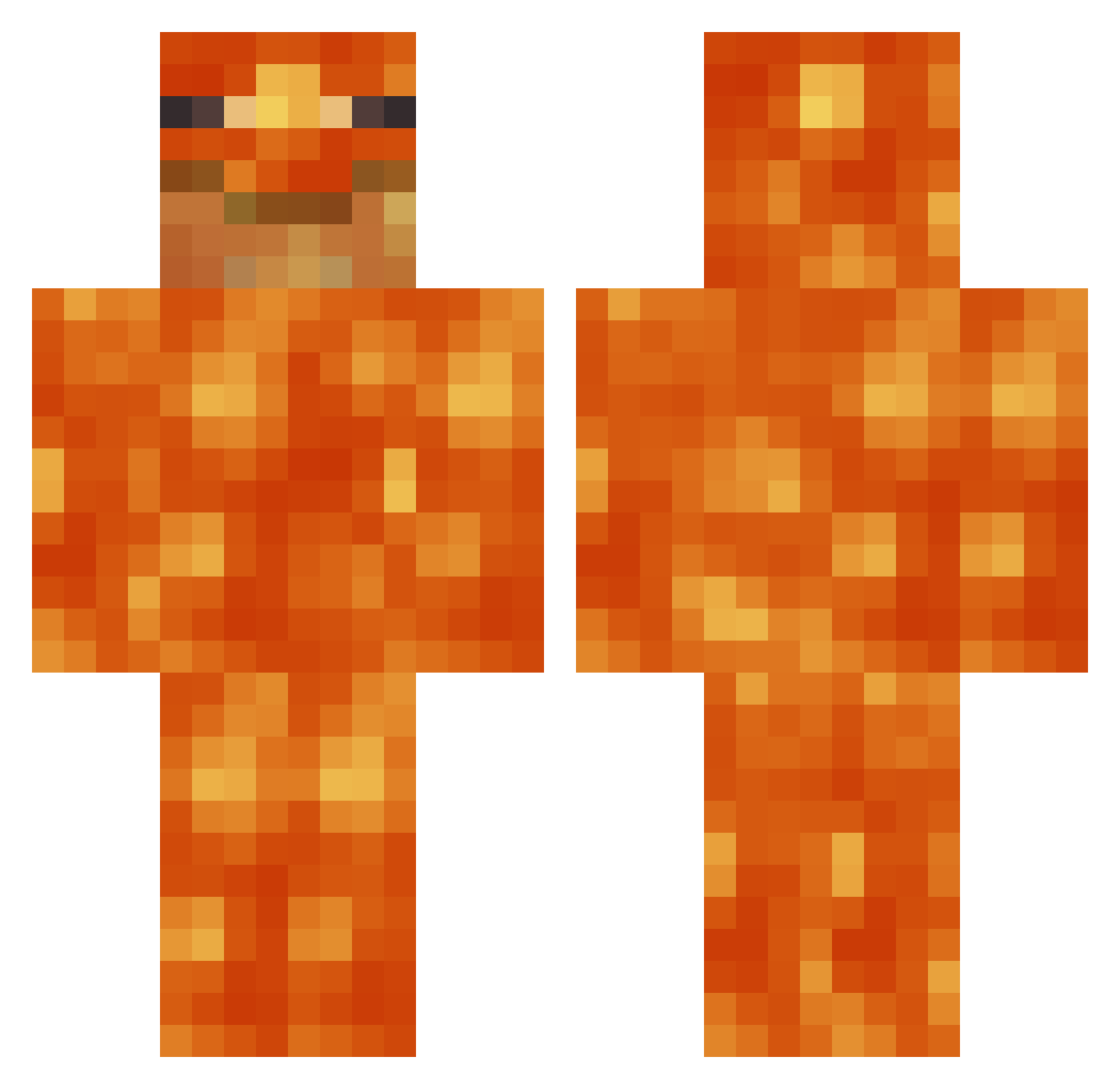 KubaWeronika Minecraft skin, front and back view