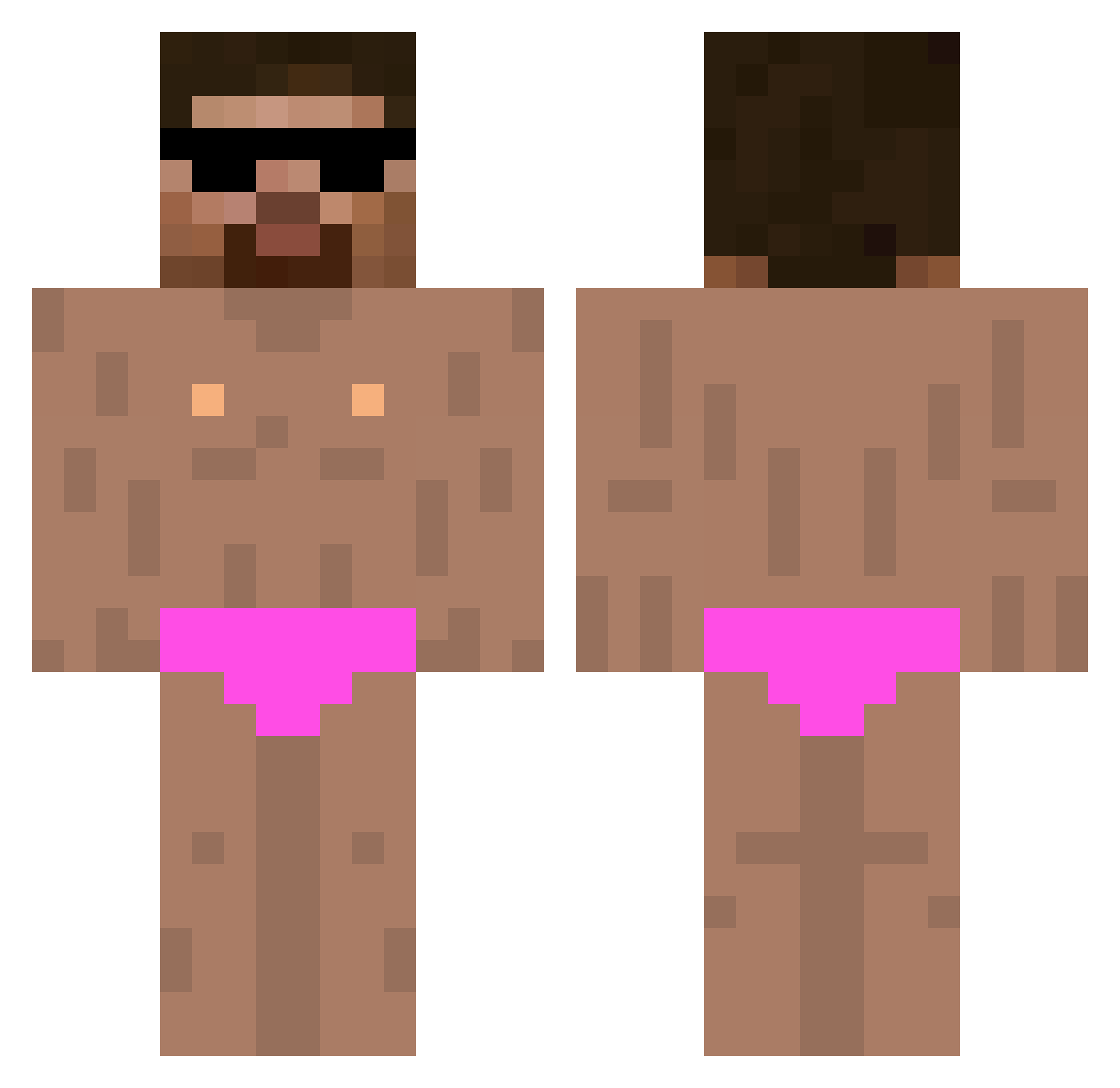 Ajo3003 Minecraft skin, front and back view