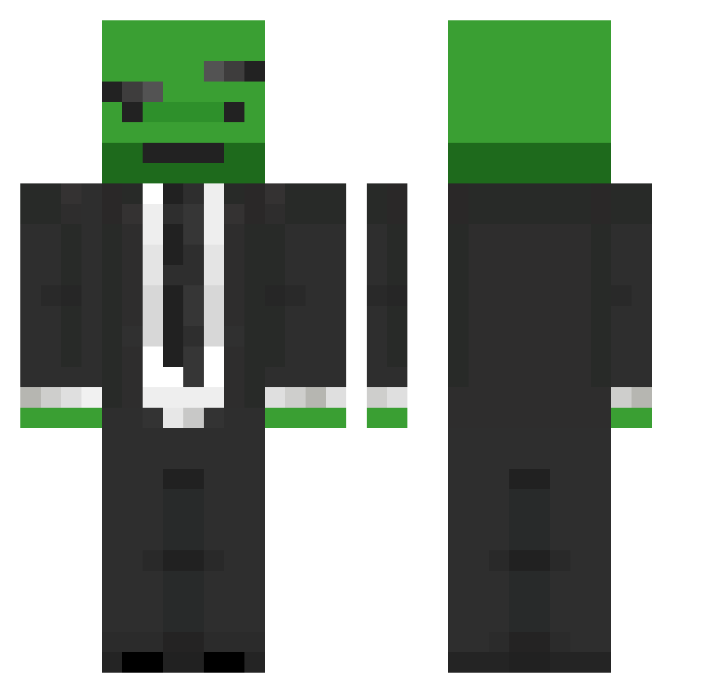ViperEx26 Minecraft skin, front and back view