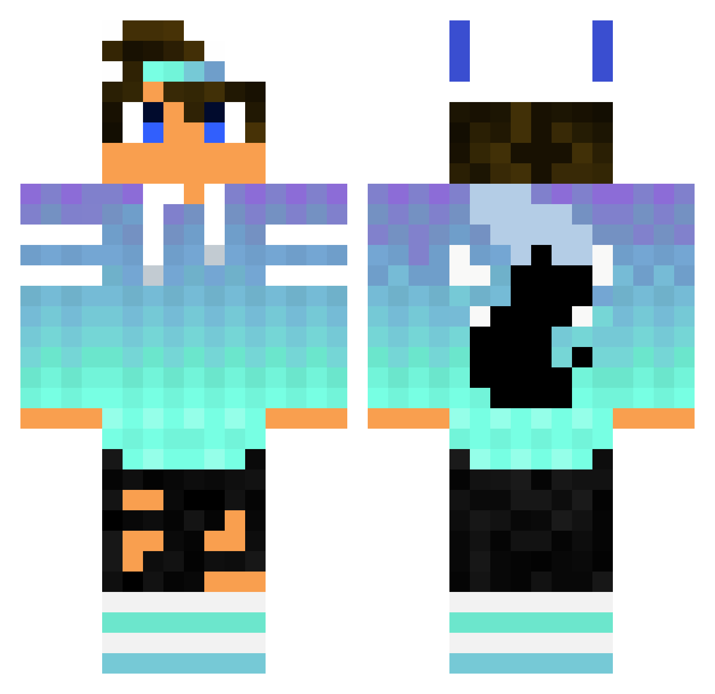 VampGuy62 Minecraft skin, front and back view