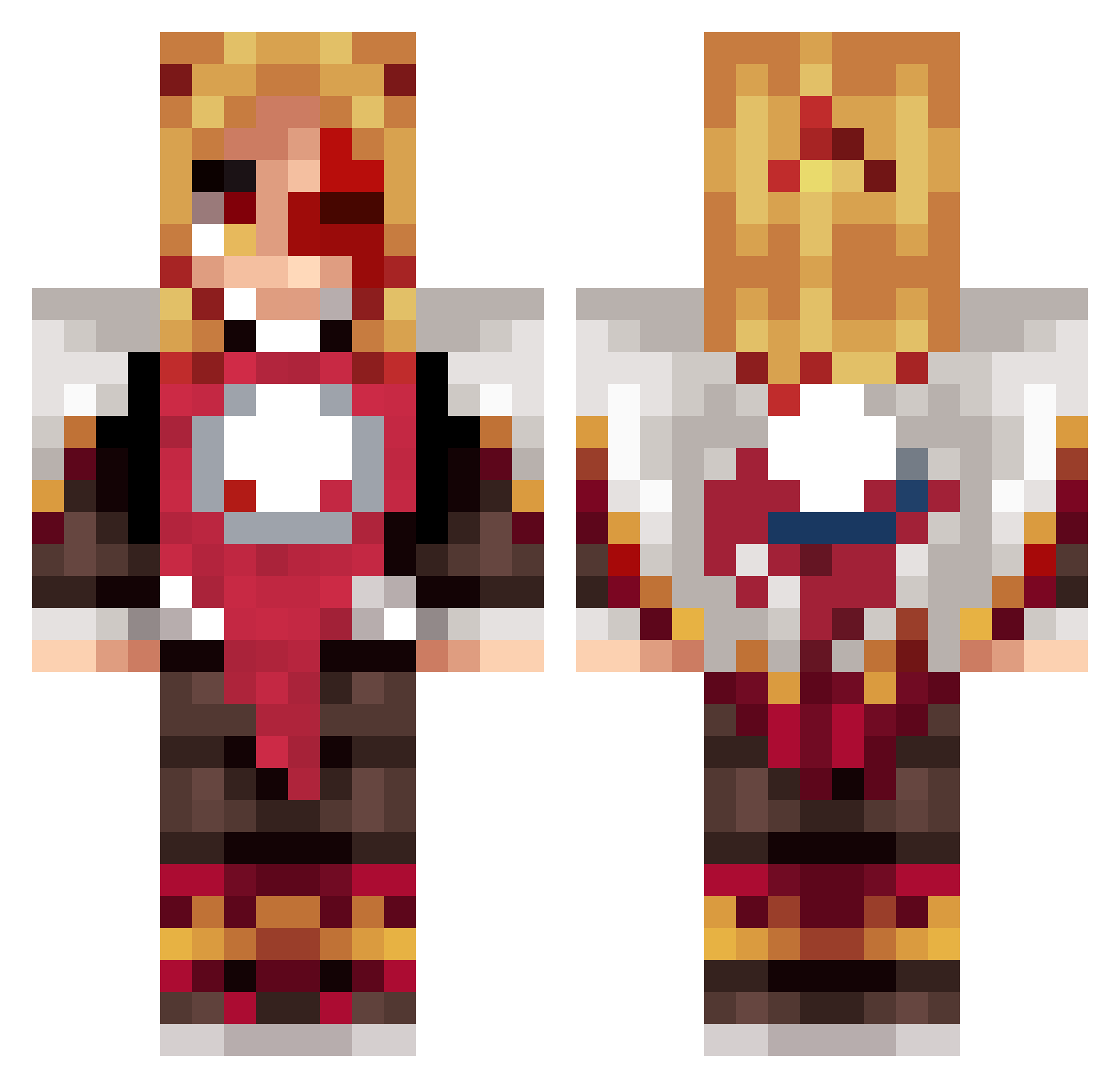 KarmxsYT Minecraft skin, front and back view