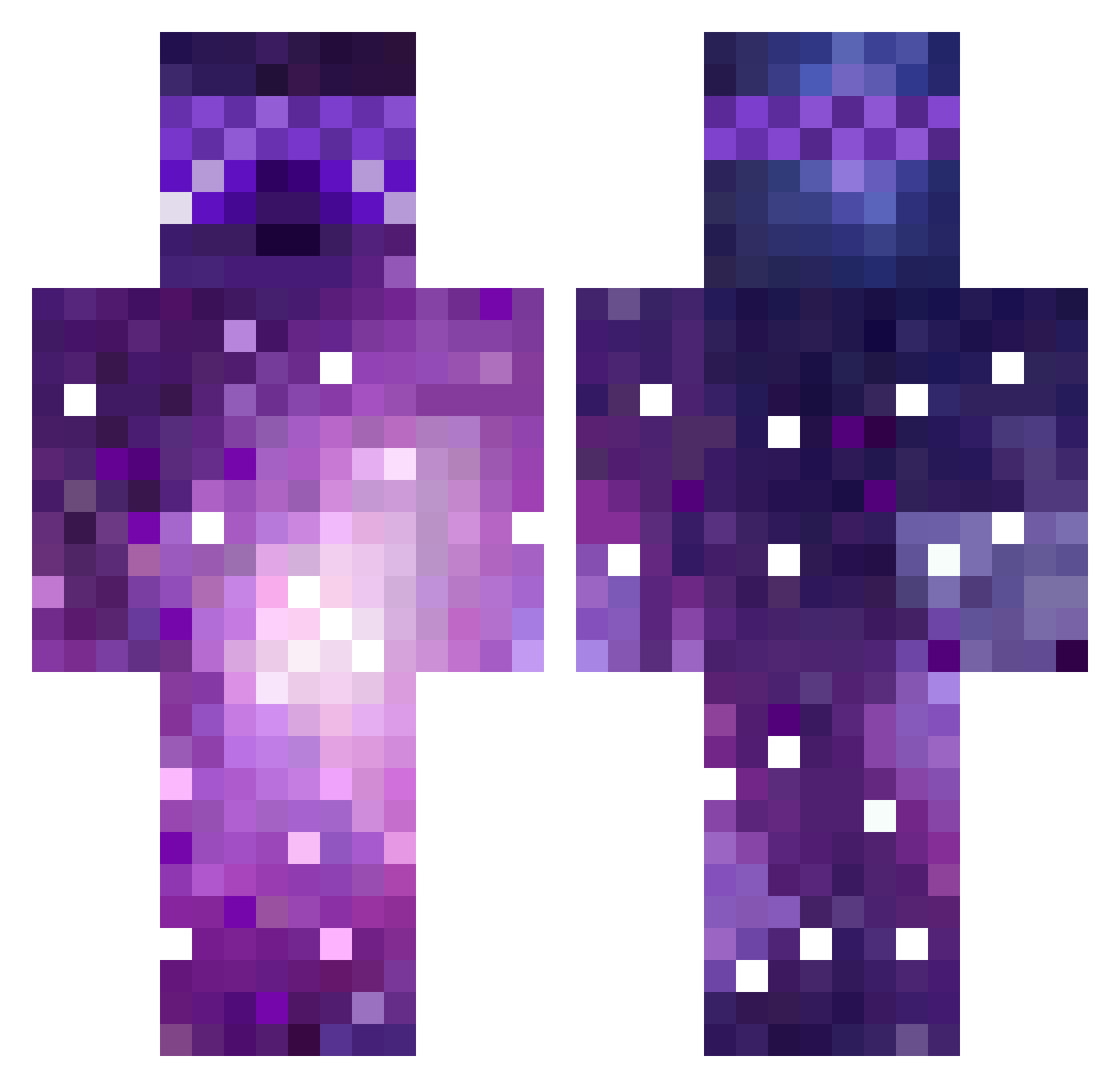 CheridAims Minecraft skin, front and back view