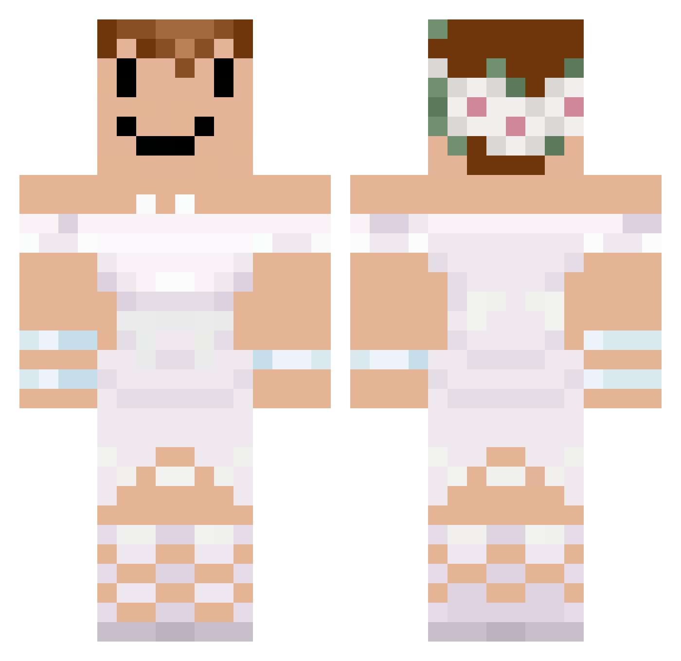 0ddbod Minecraft skin, front and back view
