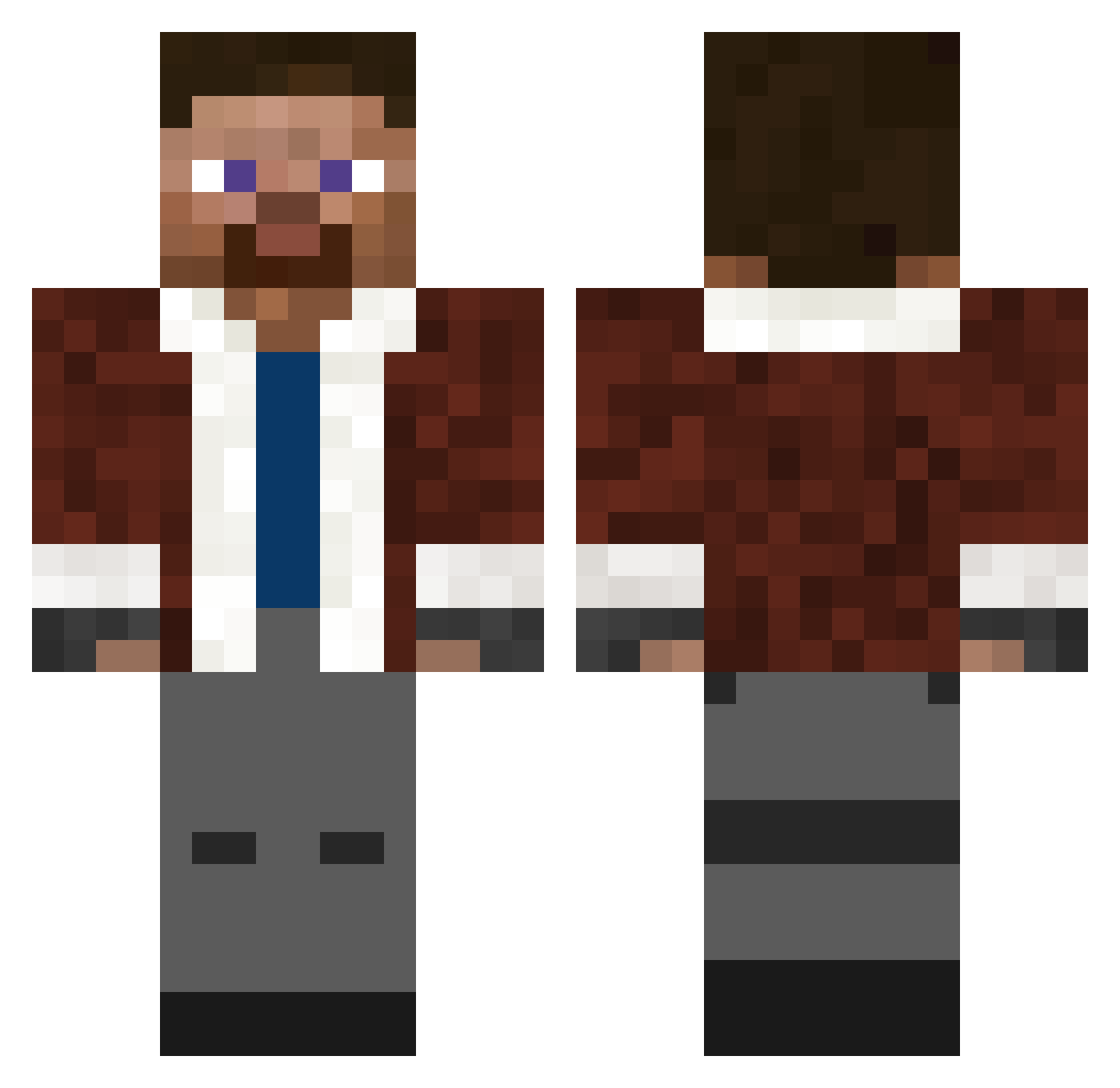 LOSGONPON Minecraft skin, front and back view