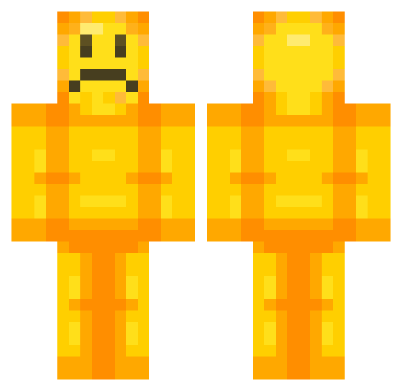 Bobobekfast Minecraft skin, front and back view