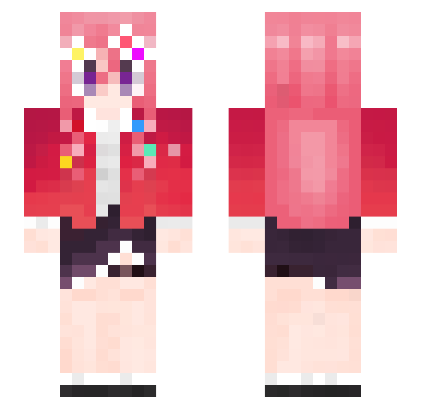 Les_Kit Minecraft skin, front and back view