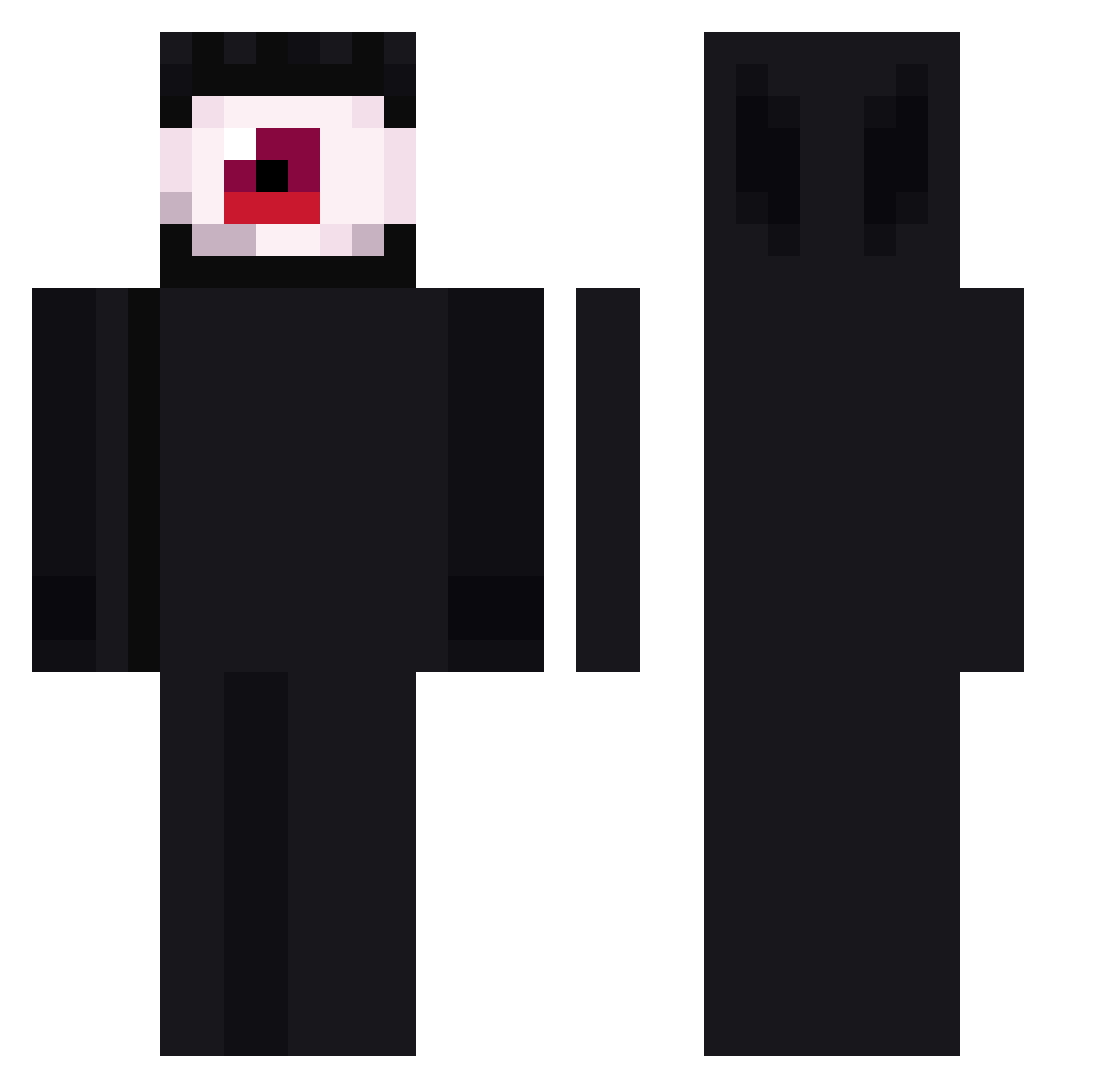raangel Minecraft skin, front and back view