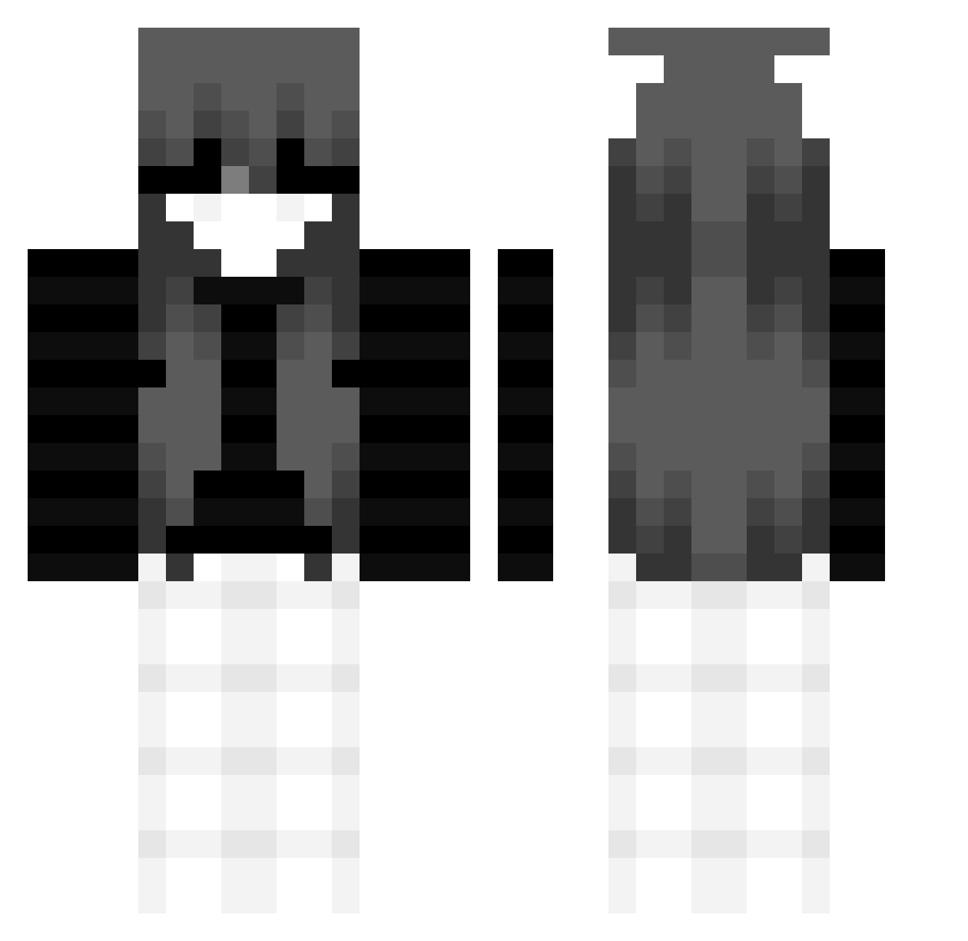 zero9404 Minecraft skin, front and back view