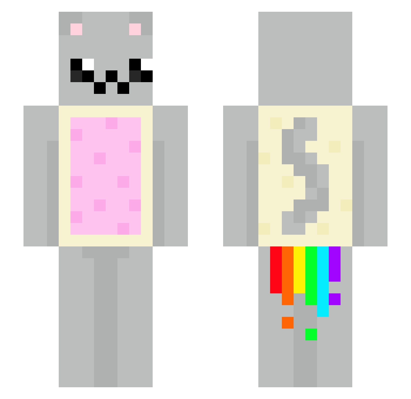 BennyWeed_ Minecraft skin, front and back view
