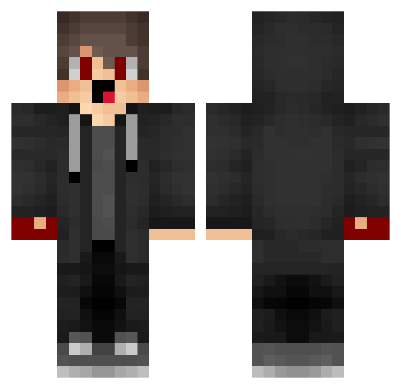 shunkofr Minecraft skin, front and back view