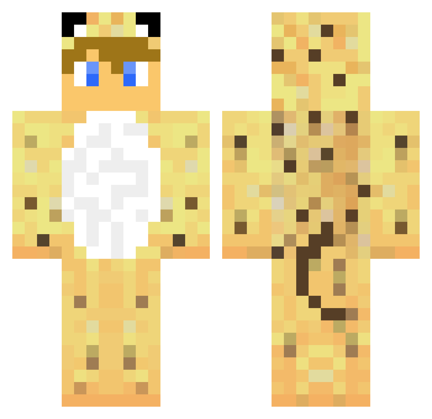 Kidnapping Minecraft skin, front and back view