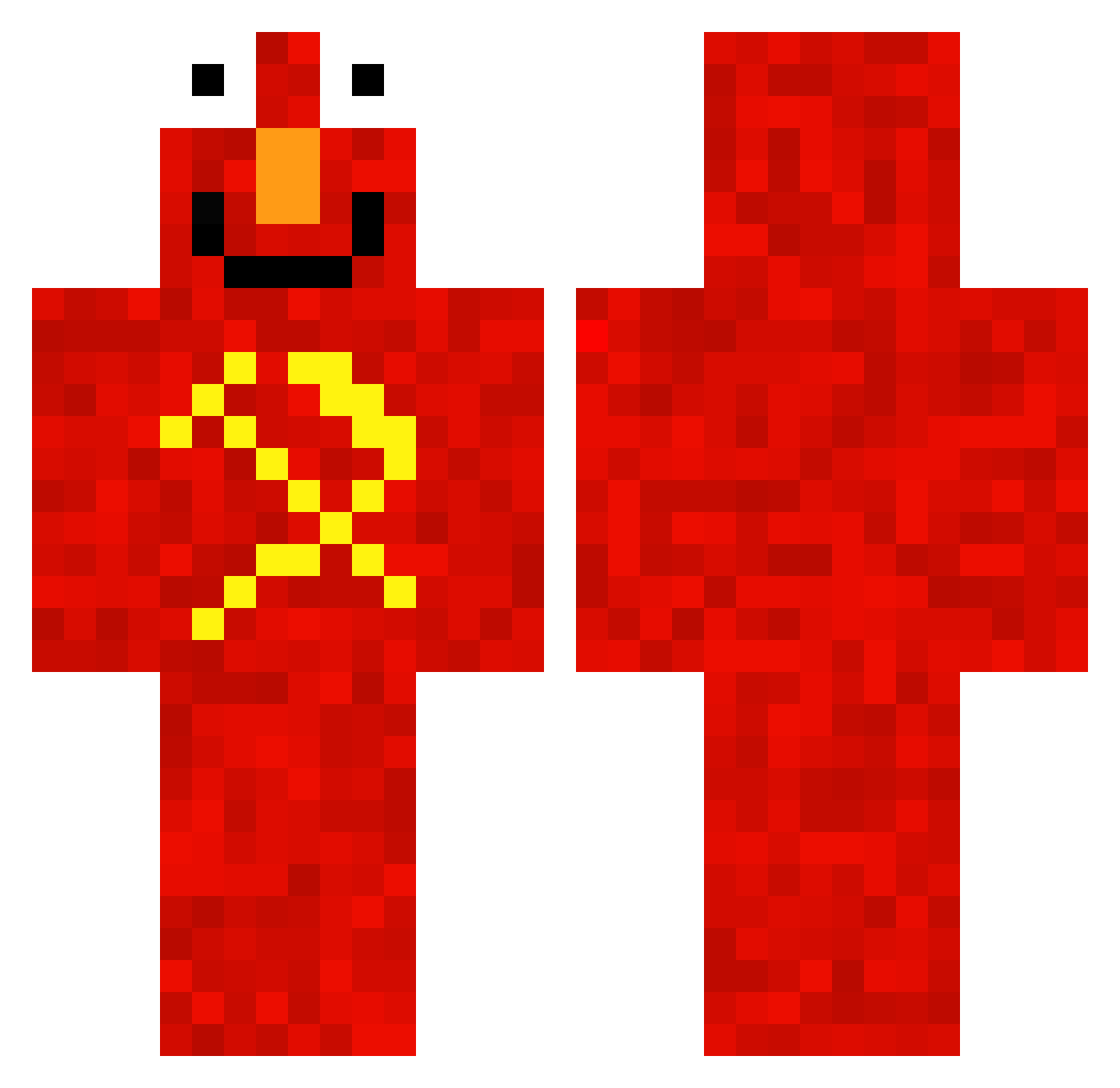 Musty_C0ch Minecraft skin, front and back view
