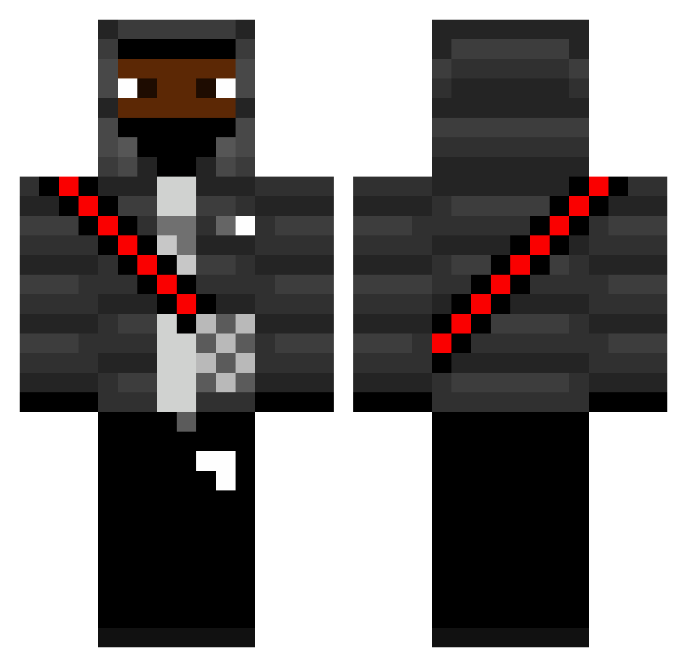 LilMasjid Minecraft skin, front and back view