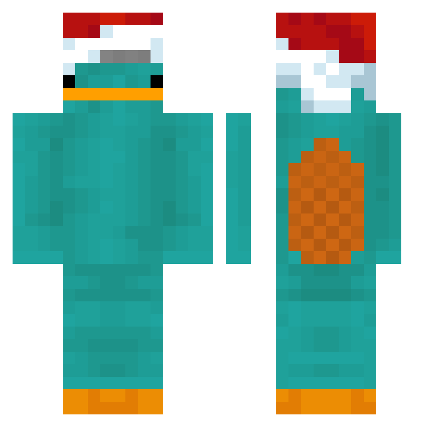 YanYan1003 Minecraft skin, front and back view