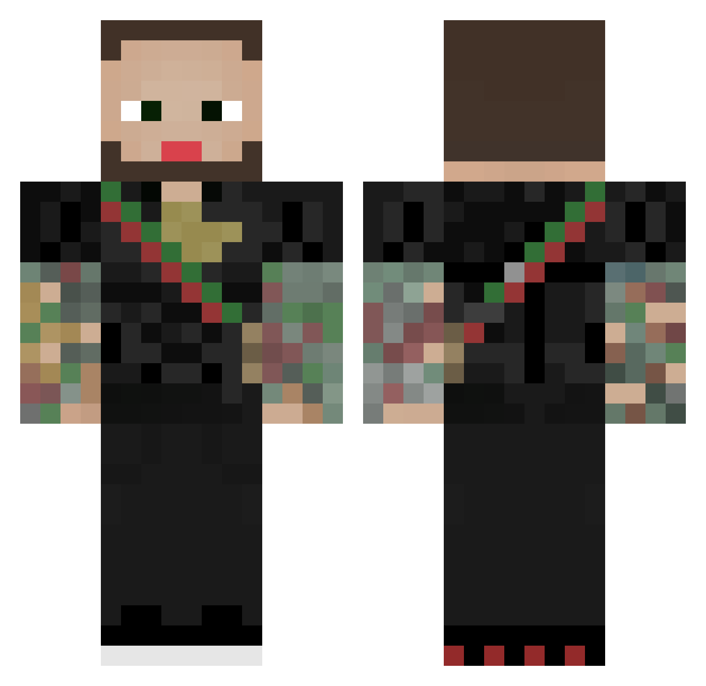 RadomskiRizzler Minecraft skin, front and back view