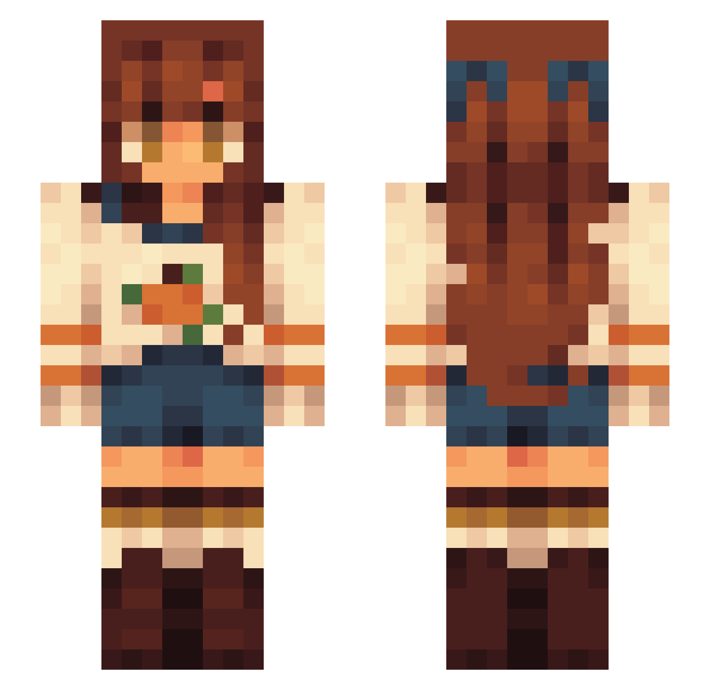 Demon666___ Minecraft skin, front and back view