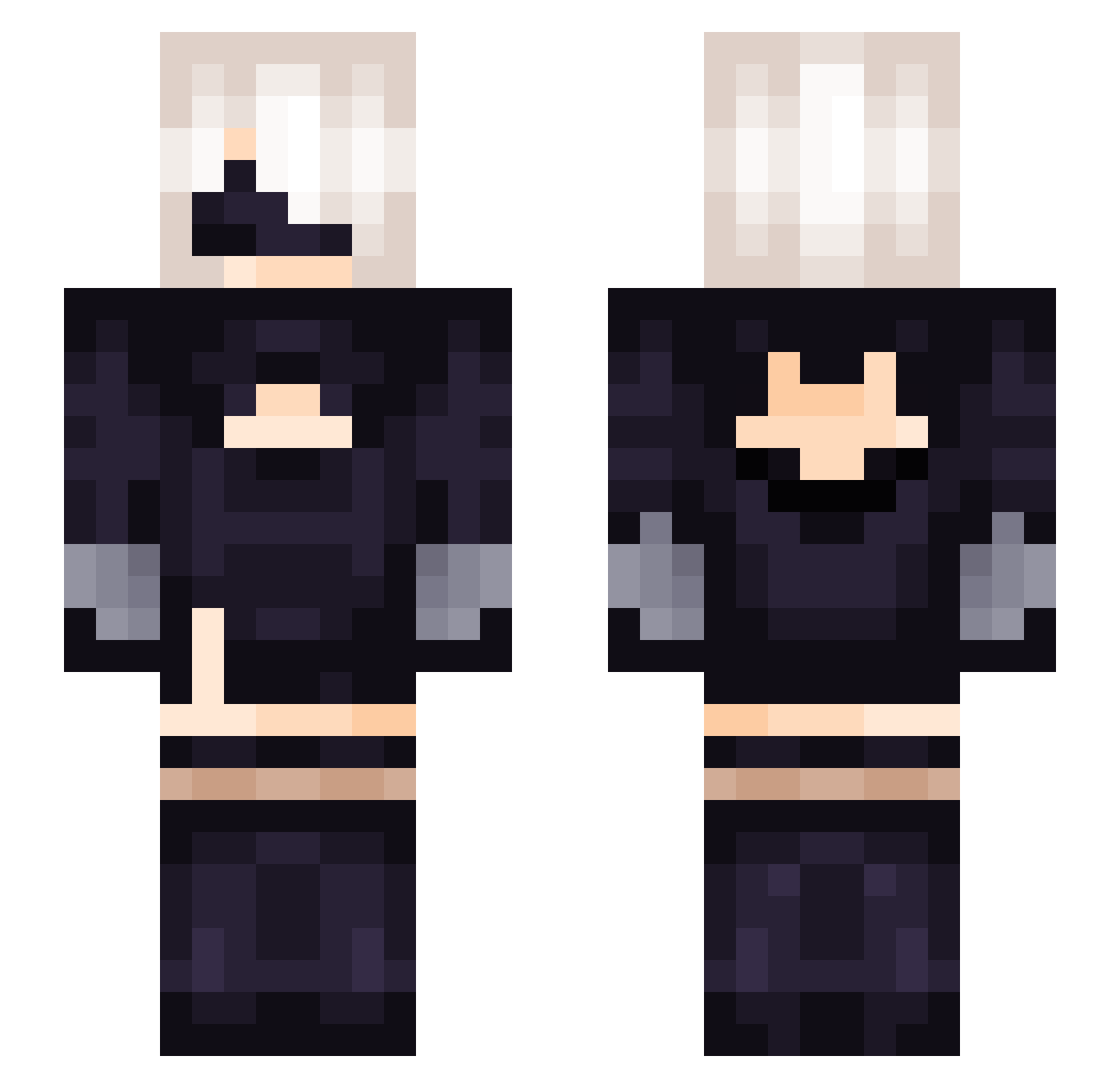 Sladkoslava Minecraft skin, front and back view