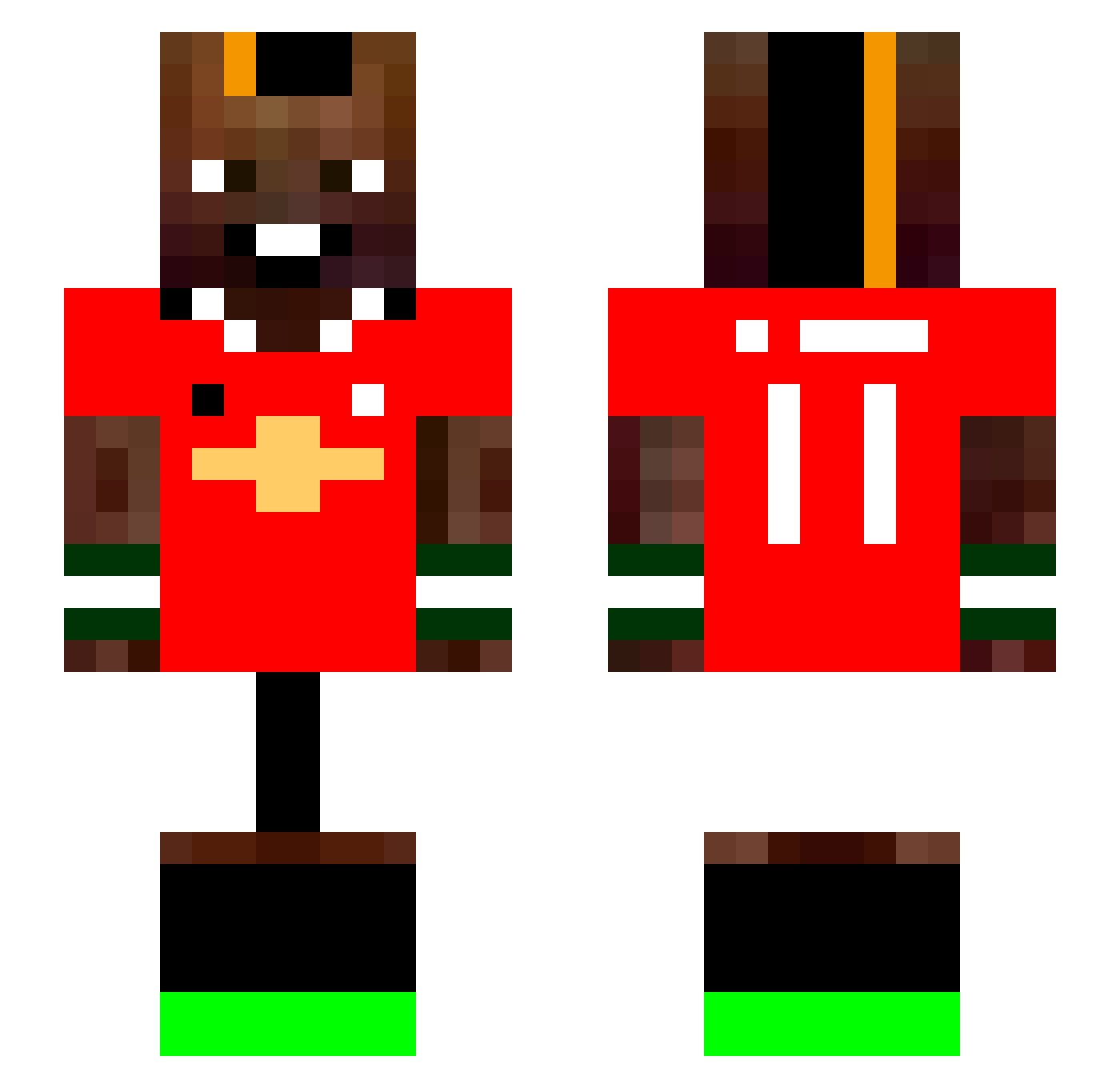 Gabersudung Minecraft skin, front and back view