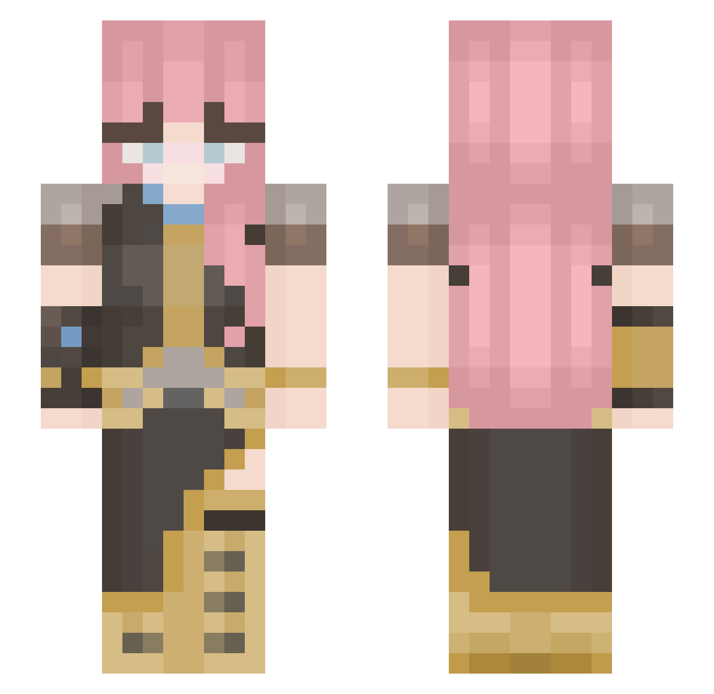 erlinodesbaum Minecraft skin, front and back view