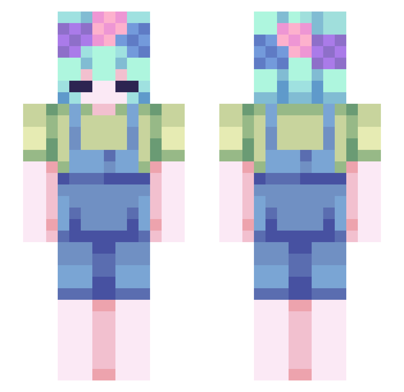 billysolution Minecraft skin, front and back view