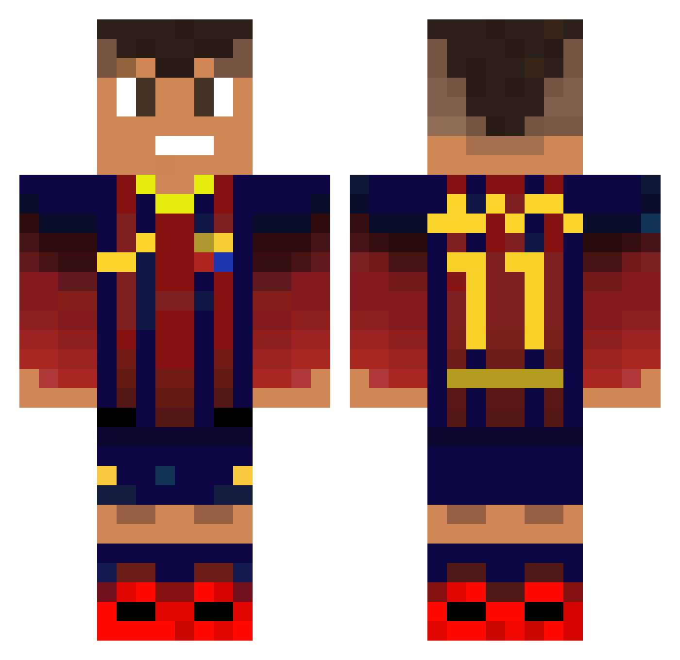 13__31 Minecraft skin, front and back view