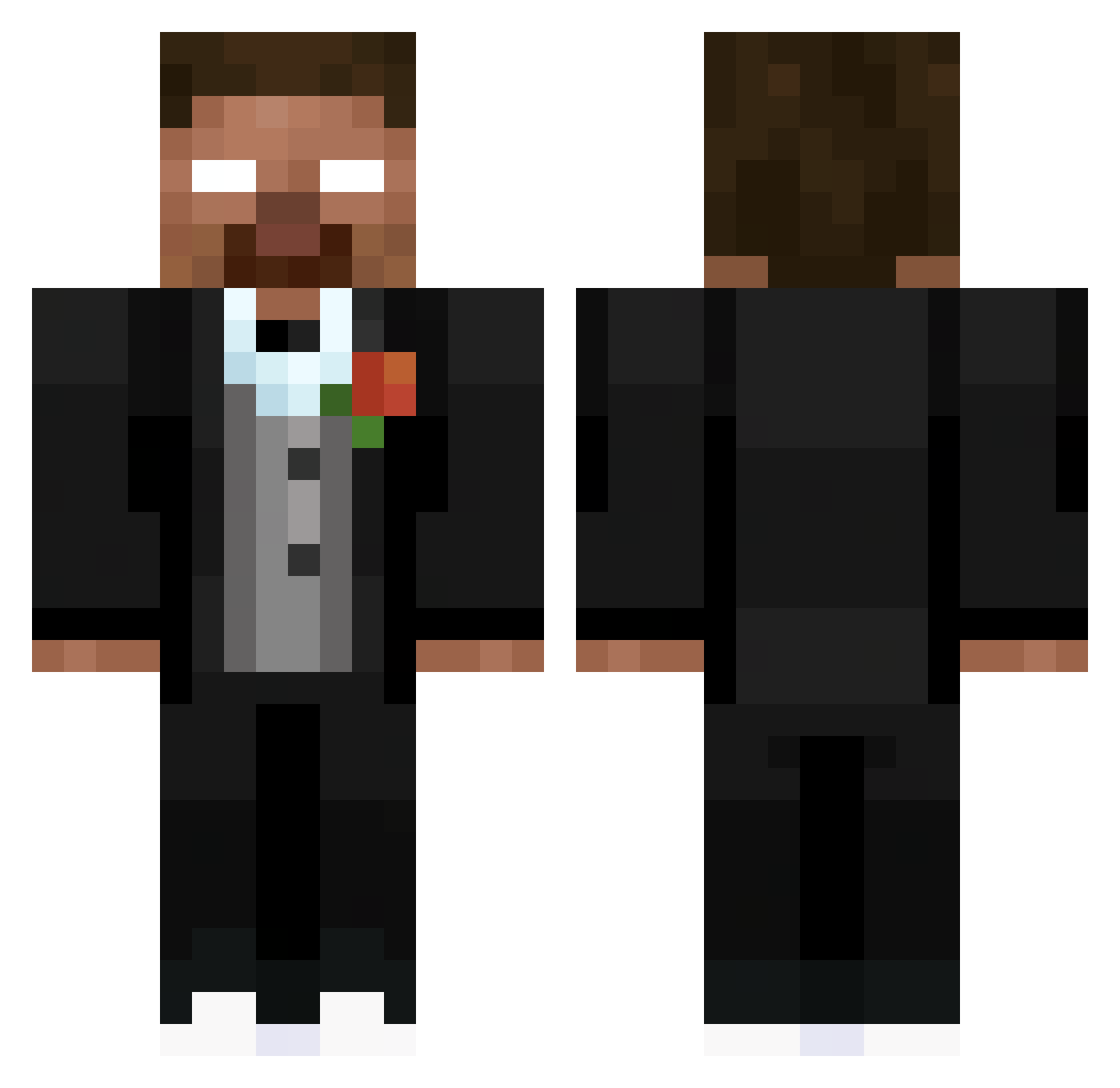 Valera1 Minecraft skin, front and back view