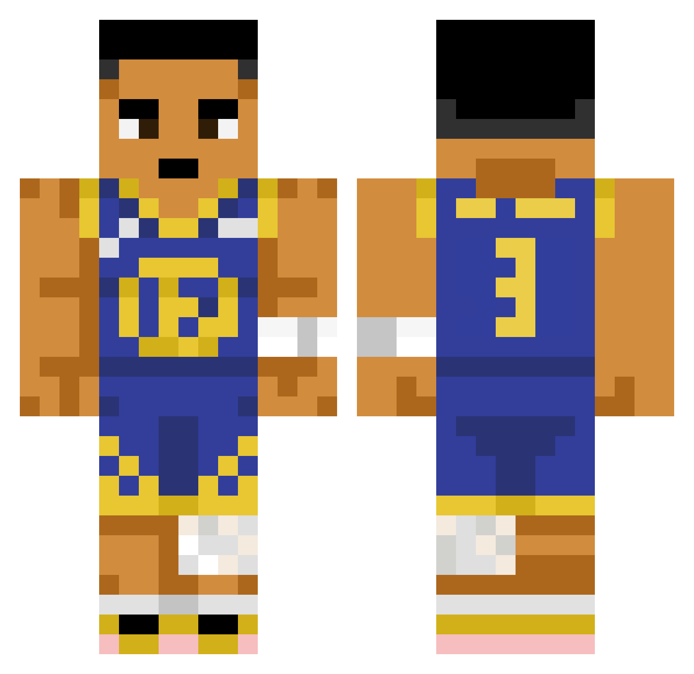 Graphiics Minecraft skin, front and back view