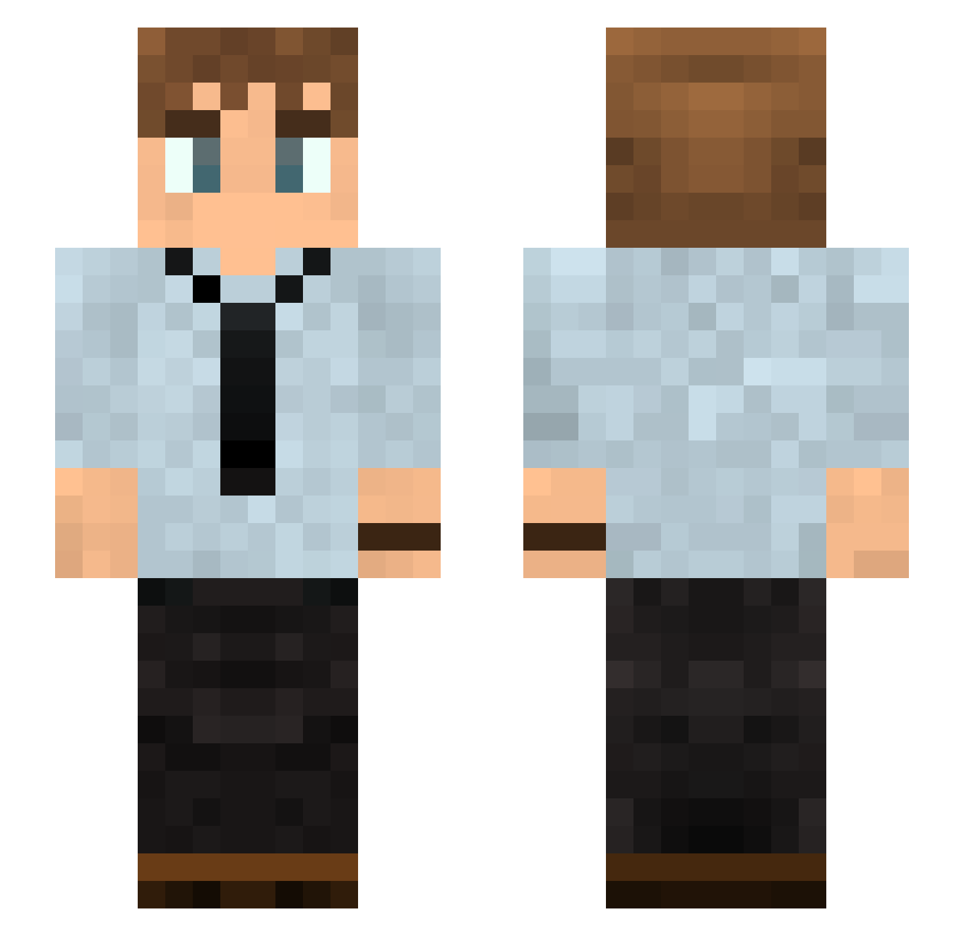 marker6 Minecraft skin, front and back view