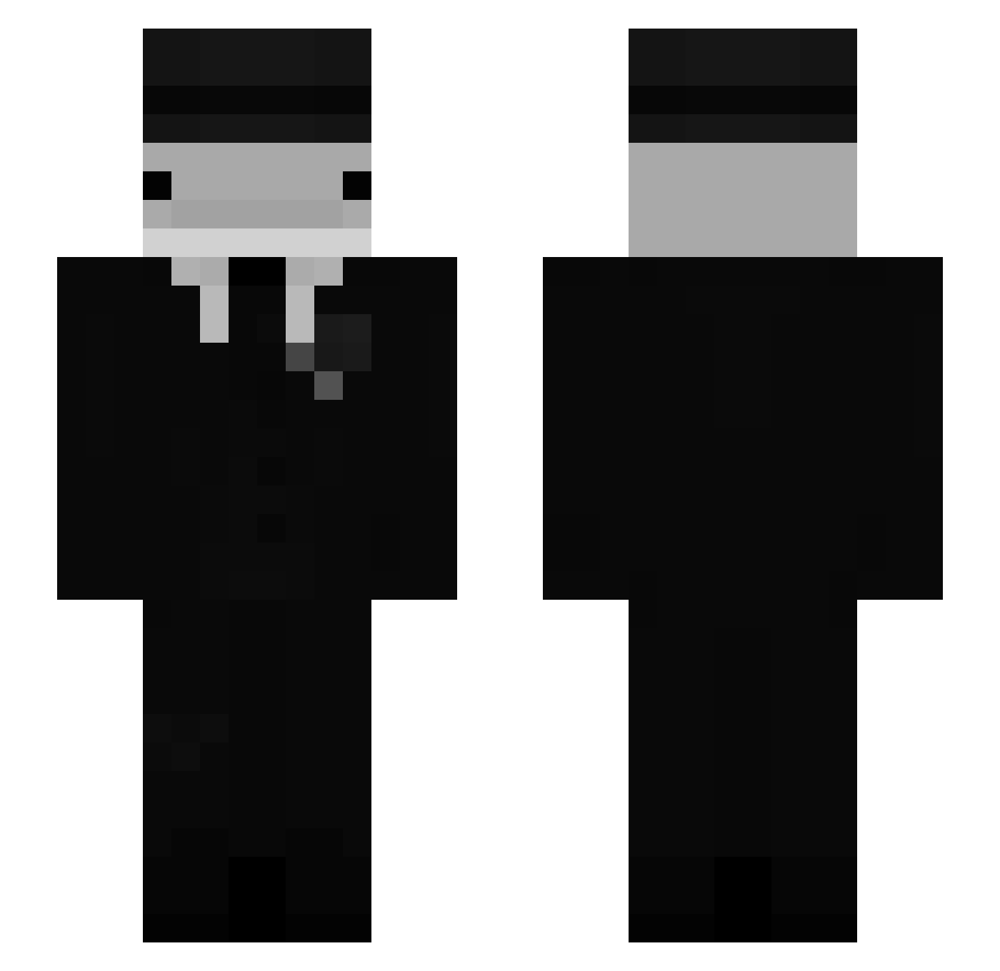 TanLEER Minecraft skin, front and back view