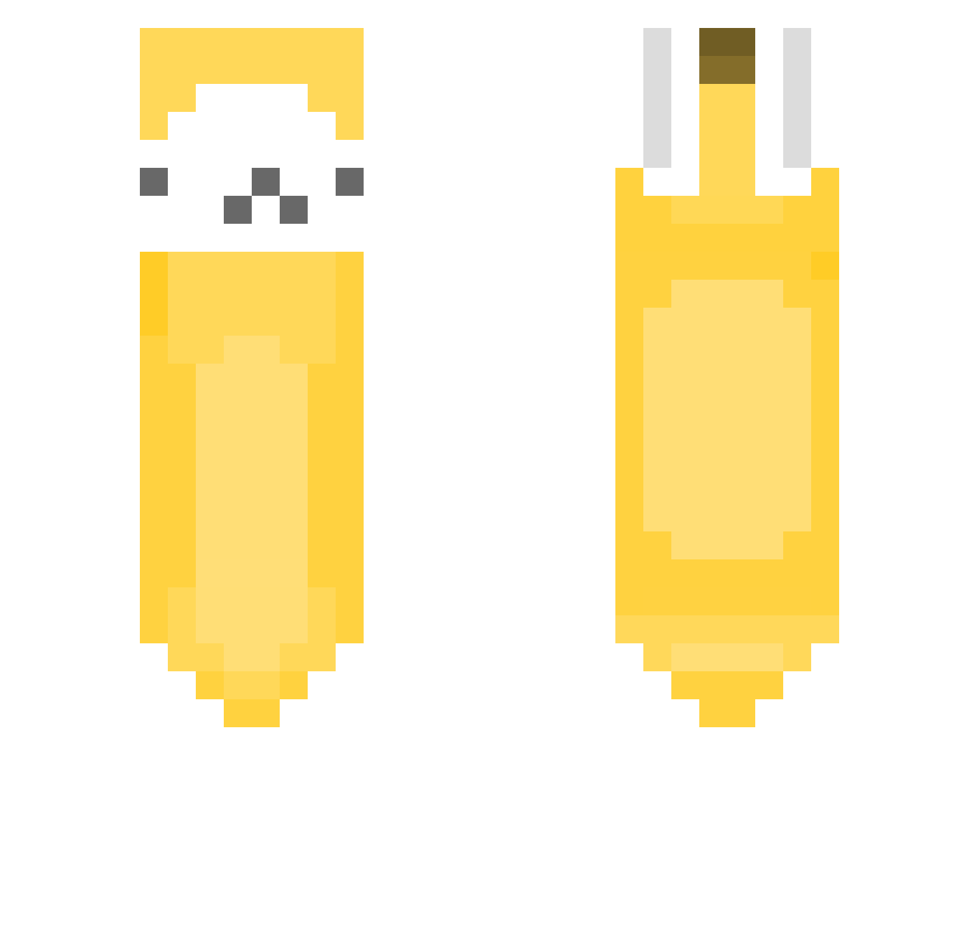 mimichang Minecraft skin, front and back view
