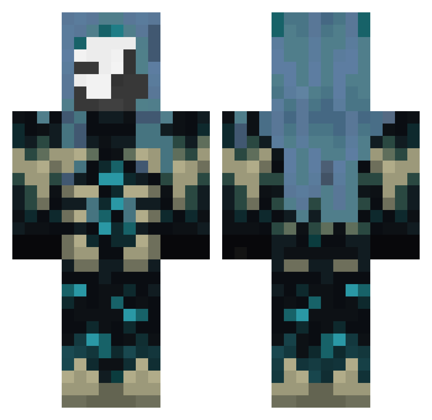 ESNOUL Minecraft skin, front and back view