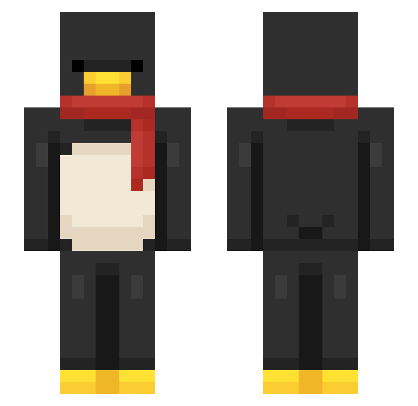 winterfez Minecraft skin, front and back view