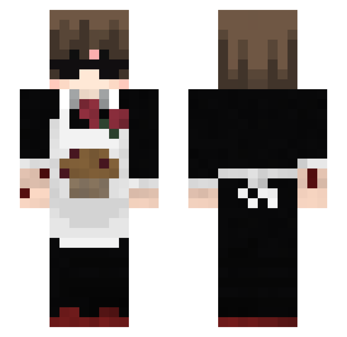 ElRakus Minecraft skin, front and back view
