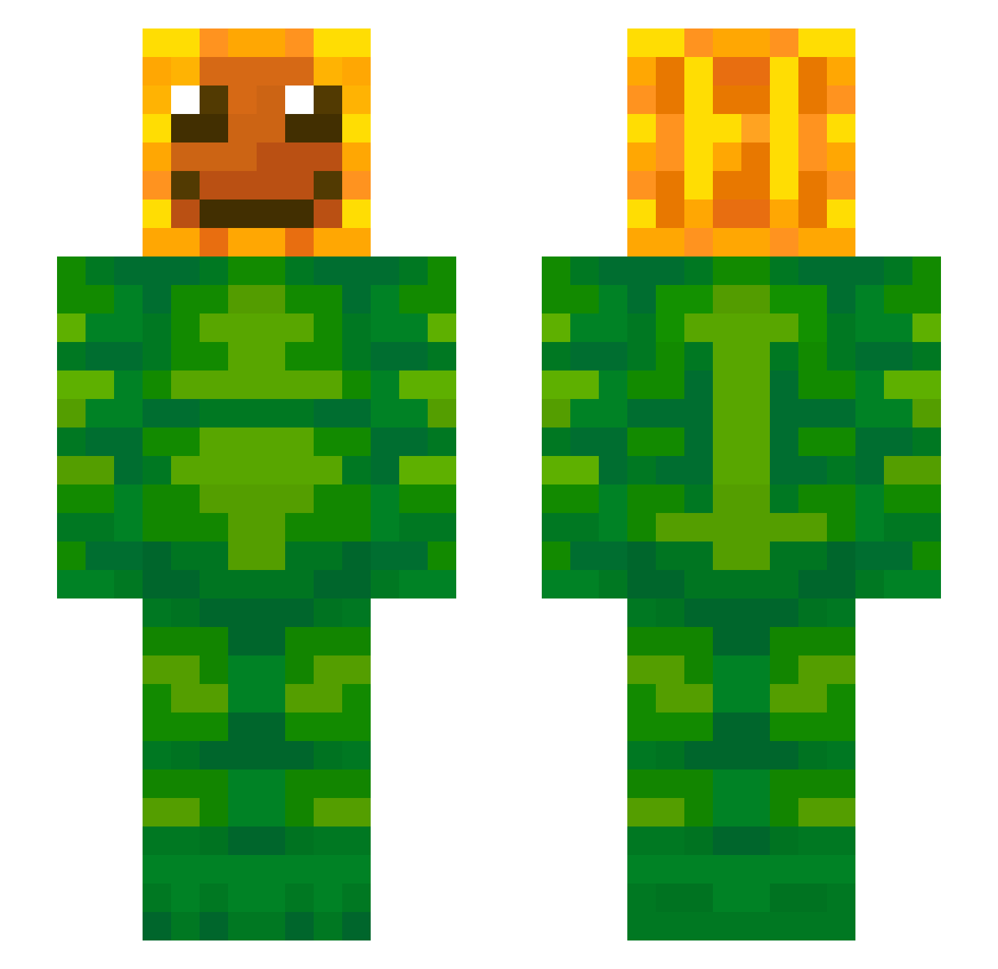 gaohley Minecraft skin, front and back view