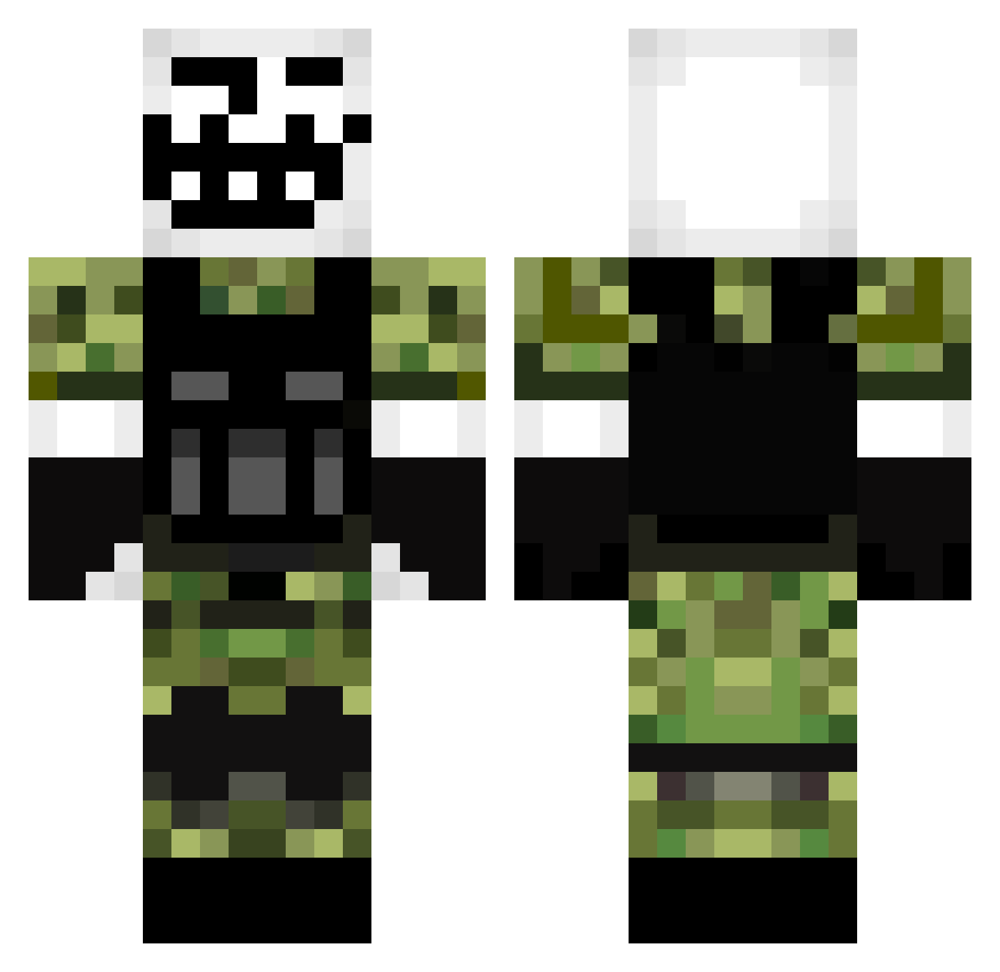 Boazthepro Minecraft skin, front and back view