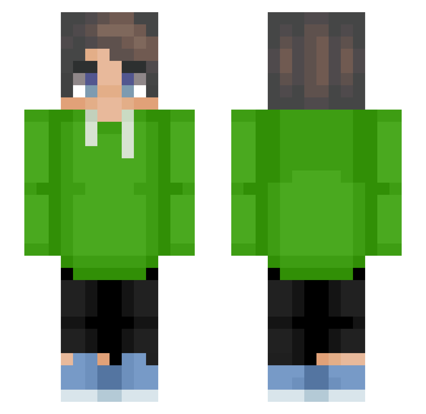 Shadow14_ Minecraft skin, front and back view
