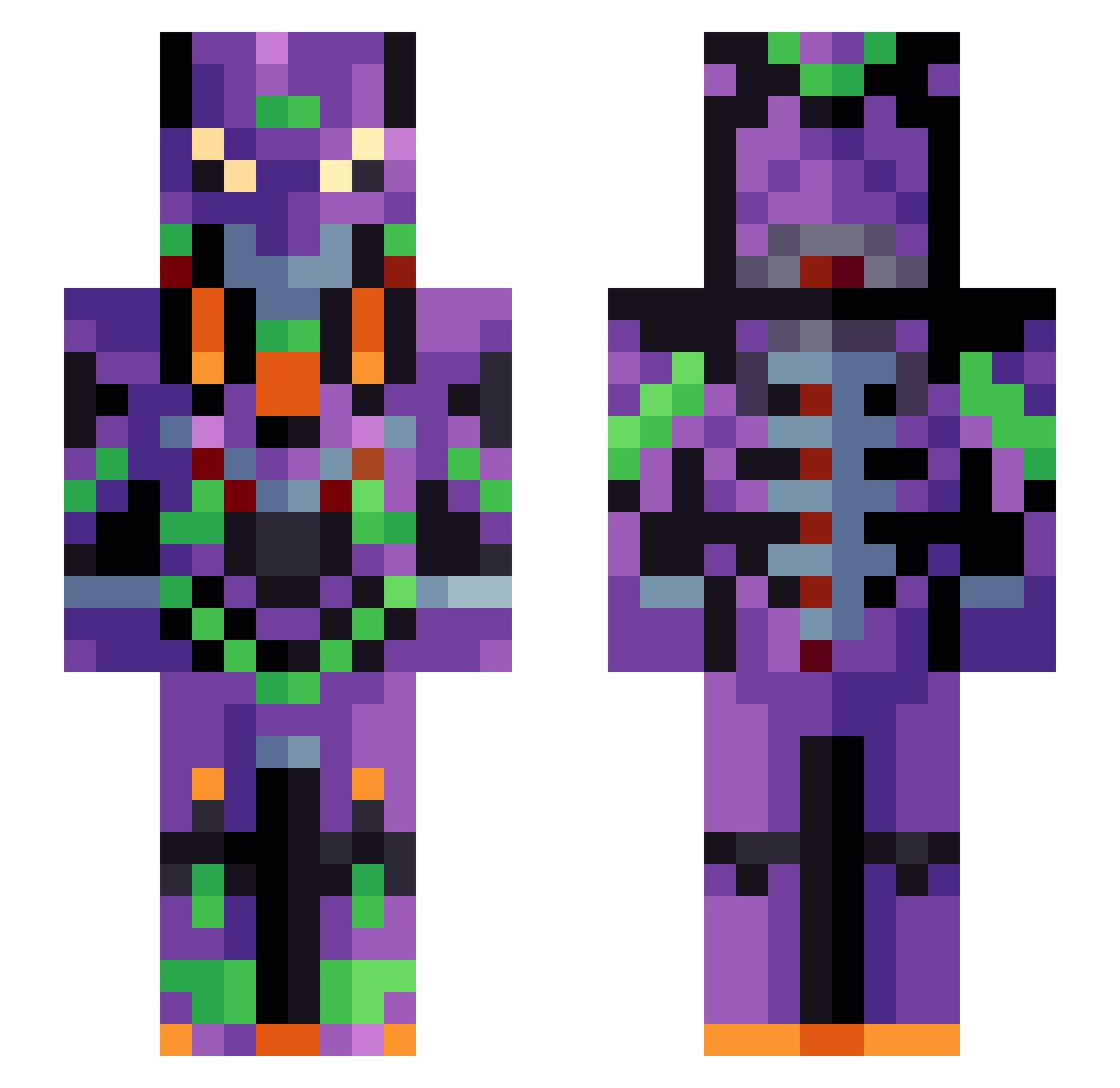 Ishi_CK0321 Minecraft skin, front and back view