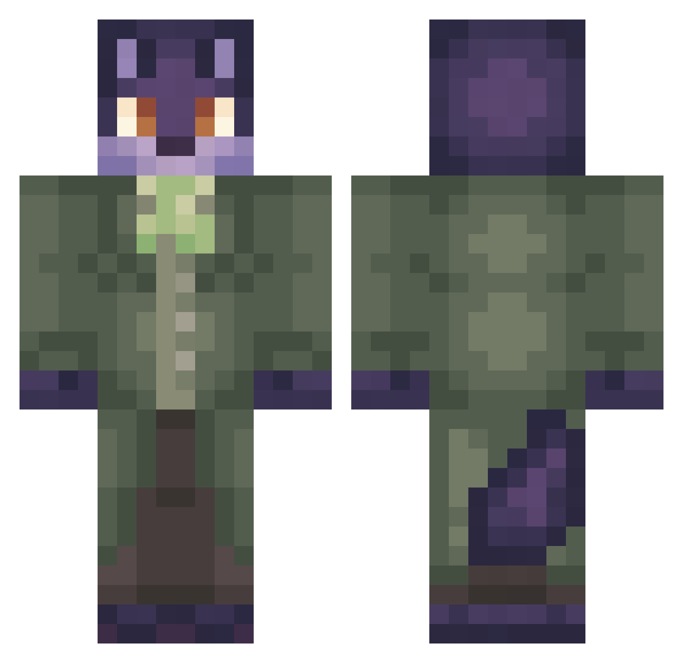 kellianre2 Minecraft skin, front and back view